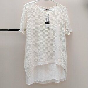 Evidence white mesh top/tunic